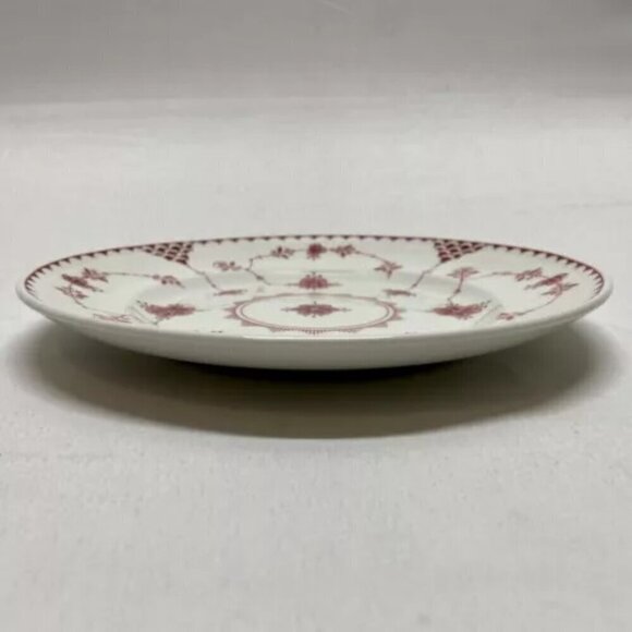 Johnson Bro's Denmark Furnivals Red White Floral Design England 8” Plate EUC - Picture 5 of 9